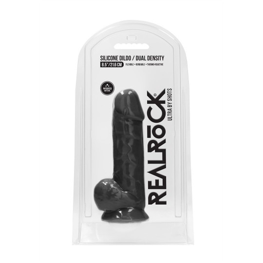 SILICONE DILDO WITH BALLS - 9 / 21,6 CM