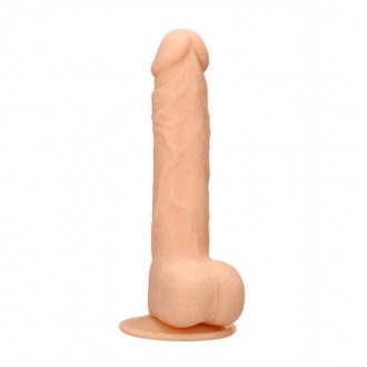 SILICONE DILDO WITH BALLS - 9 / 24 CM