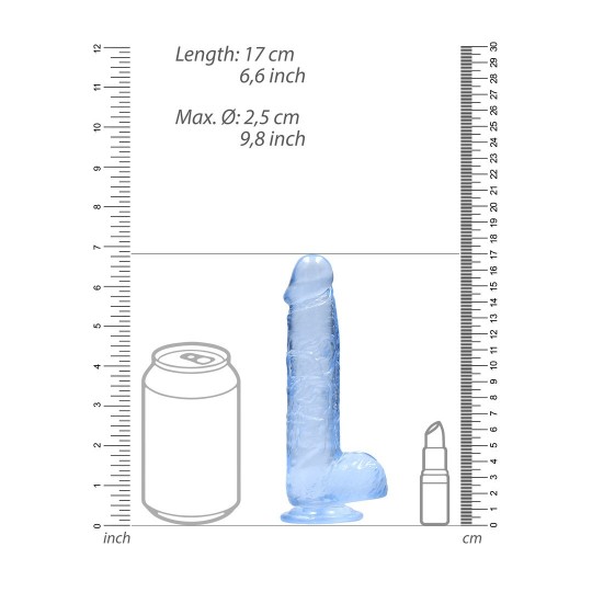 REALISTIC DILDO WITH BALLS - 6 / 15 CM