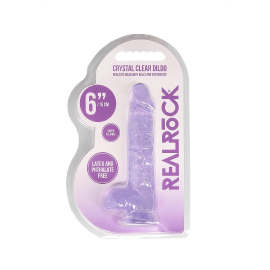 REALISTIC DILDO WITH BALLS - 6 / 15 CM