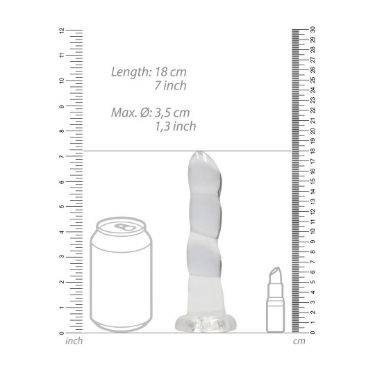 NON-REALISTIC DILDO WITH SUCTION CUP - 7 / 17 CM