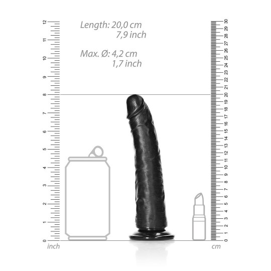 SLIM REALISTIC DILDO WITH SUCTION CUP - 7 / 18 CM