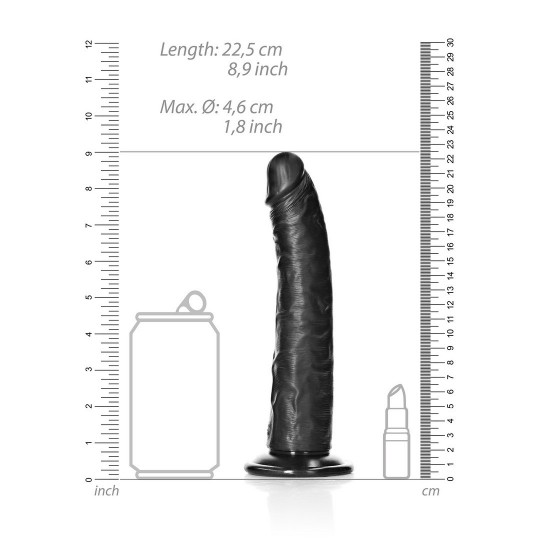 SLIM REALISTIC DILDO WITH SUCTION CUP - 8 / 20,5 CM