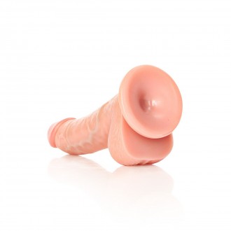 CURVED REALISTIC DILDO WITH BALLS AND SUCTION CUP - 6 / 15,5 CM