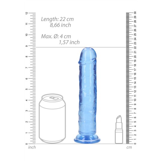 STRAIGHT REALISTIC DILDO WITH SUCTION CUP - 8&#039; / 20