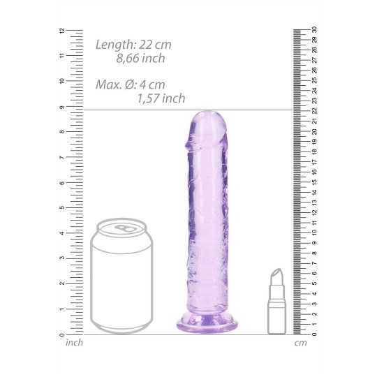 STRAIGHT REALISTIC DILDO WITH SUCTION CUP - 8&#039; / 20