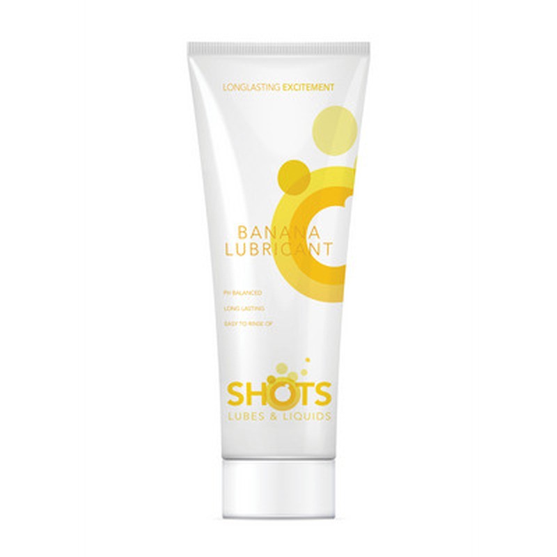 LUBRIFICANTE À BASE DE ÁGUA COM SABOR A BANANA 3 FL OZ 100 ML SHOTS LUBES &amp; LIQUIDS