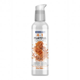 4 IN 1 LUBRICANT WITH SALTED CARAMEL DELIGHT FLAVOR - 4 FL OZ / 118 ML