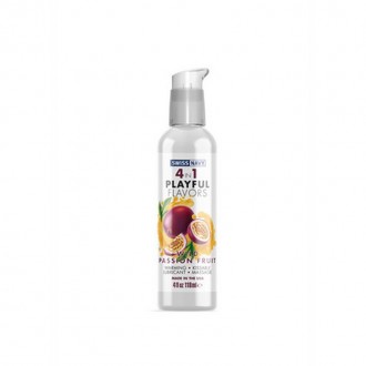 4 IN 1 LUBRICANT WITH WILD PASSION FRUIT FLAVOR - 4 FL OZ / 118 ML