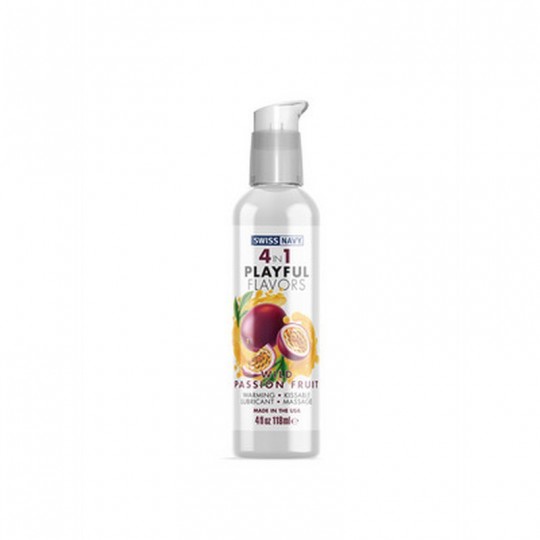 4 IN 1 LUBRICANT WITH WILD PASSION FRUIT FLAVOR - 4 FL OZ / 118 ML