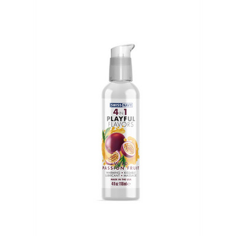 4 IN 1 LUBRICANT WITH WILD PASSION FRUIT FLAVOR - 4 FL OZ / 118 ML