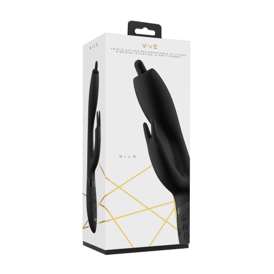 NILO - PINPOINT ROTATING G-SPOT RABBIT - BLACK