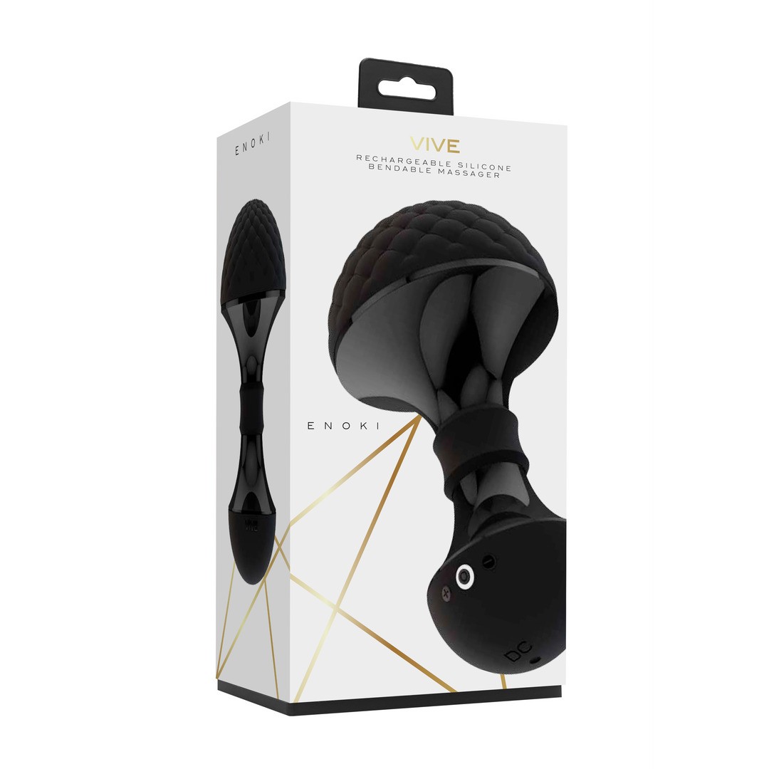 ENOKI - BENDABLE MASSAGER - BLACK