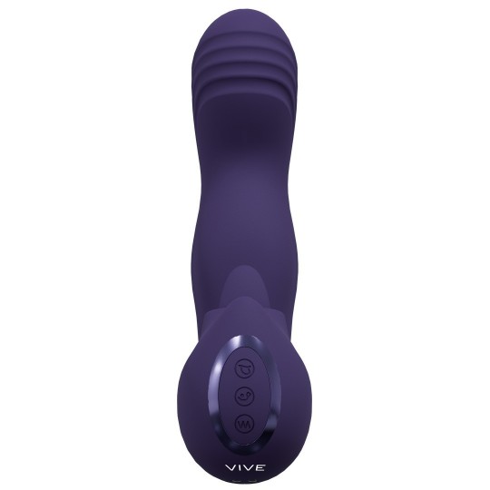 YUMI - TRIPLE MOTOR G-SPOT FINGER MOTION VIBRATOR AND FLICKERING TONGUE STIMULATOR - PURPLE