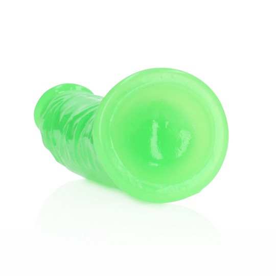 SLIM REALISTIC DILDO WITH SUCTION CUP - GLOW IN THE DARK - 6&#039;&#039; / 15,5 CM