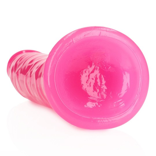 SLIM REALISTIC DILDO WITH SUCTION CUP - GLOW IN THE DARK - 9&#039;&#039; / 22,5 CM