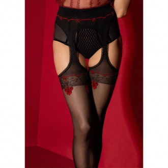 AMOUR ROUGE - SUSPENDER PANTYHOSE - 20 DEN