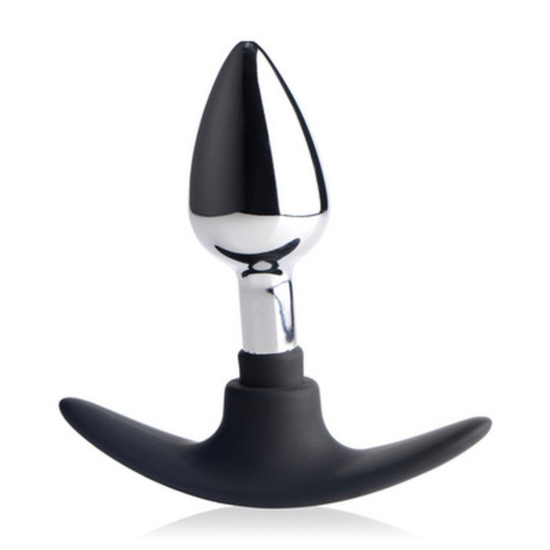 DARK INVADER - METAL AND SILICONE ANAL PLUG - SMALL