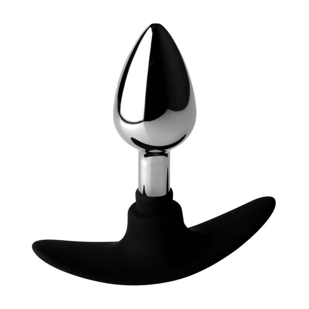 DARK INVADER - METAL AND SILICONE ANAL PLUG - SMALL