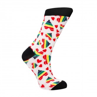 HAPPY HEARTS SOCKS - US SIZE 8-12 / EU SIZE 42-46