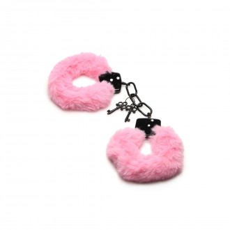 CUFFED IN FUR - FURRY HANDCUFFS - PINK