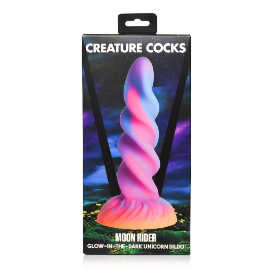 MOON RIDER - GLOW-IN-THE-DARK UNICORN DILDO