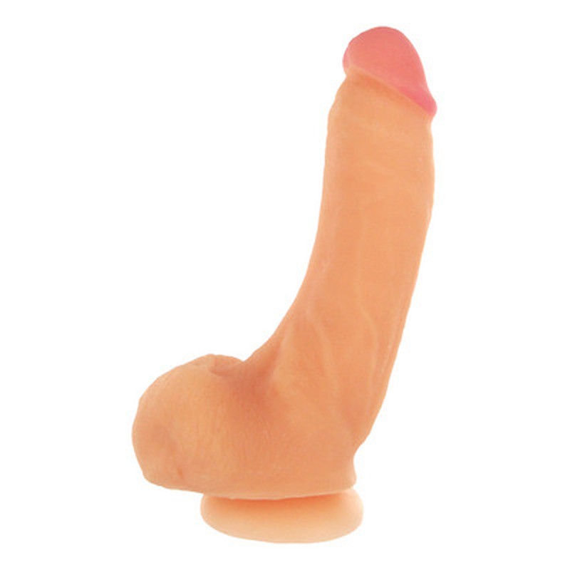 GIRTHY GEORGE DILDO WITH SUCTION CUP - 9 INCH - FLESH