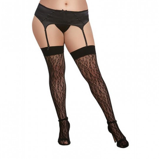 LEOPARD FISHNET THIGH HIGH DIAMOND