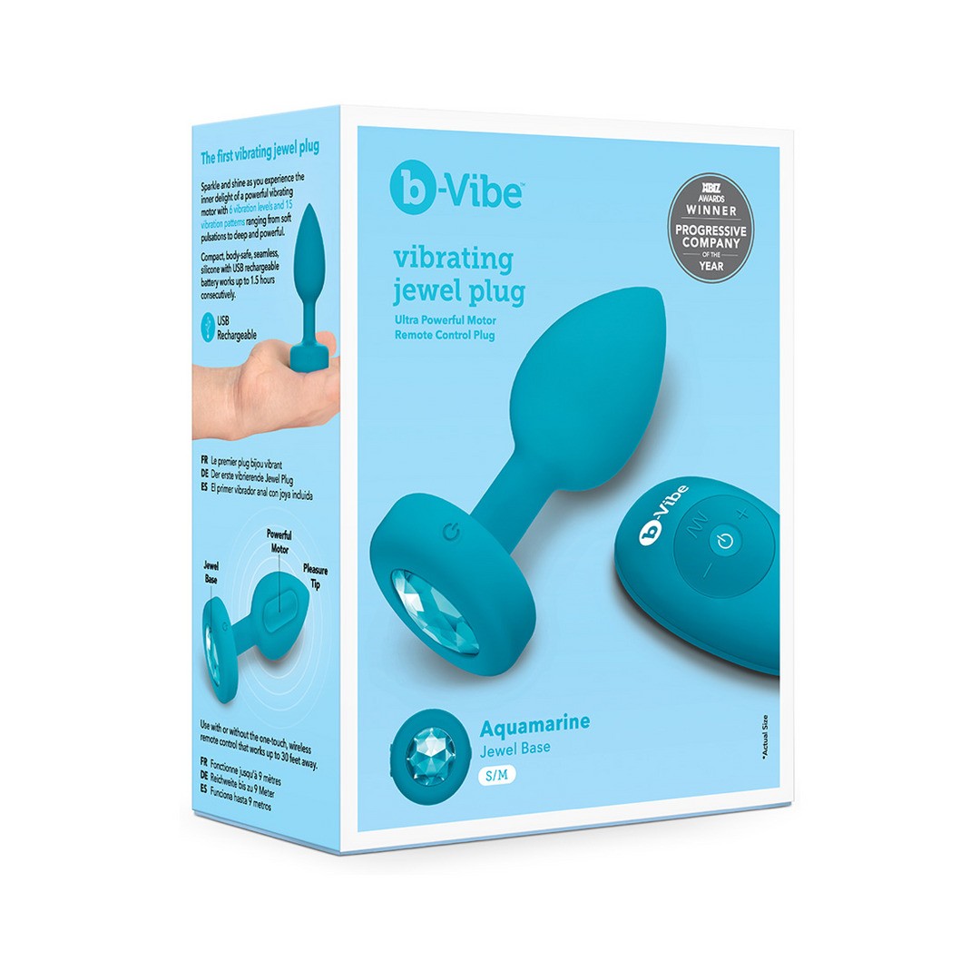 AQUAMARINE - VIBRATING BUTT PLUG - S/M