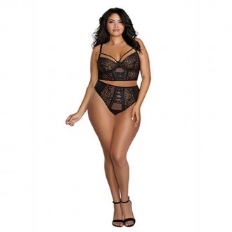 STRETCH MESH AND STRETCH GALLOON LACE BUSTIER