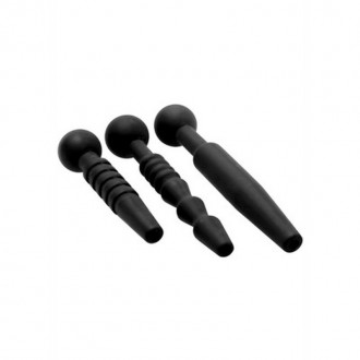 DARK RODS - 3 PIECE SILICONE PENIS PLUG SET