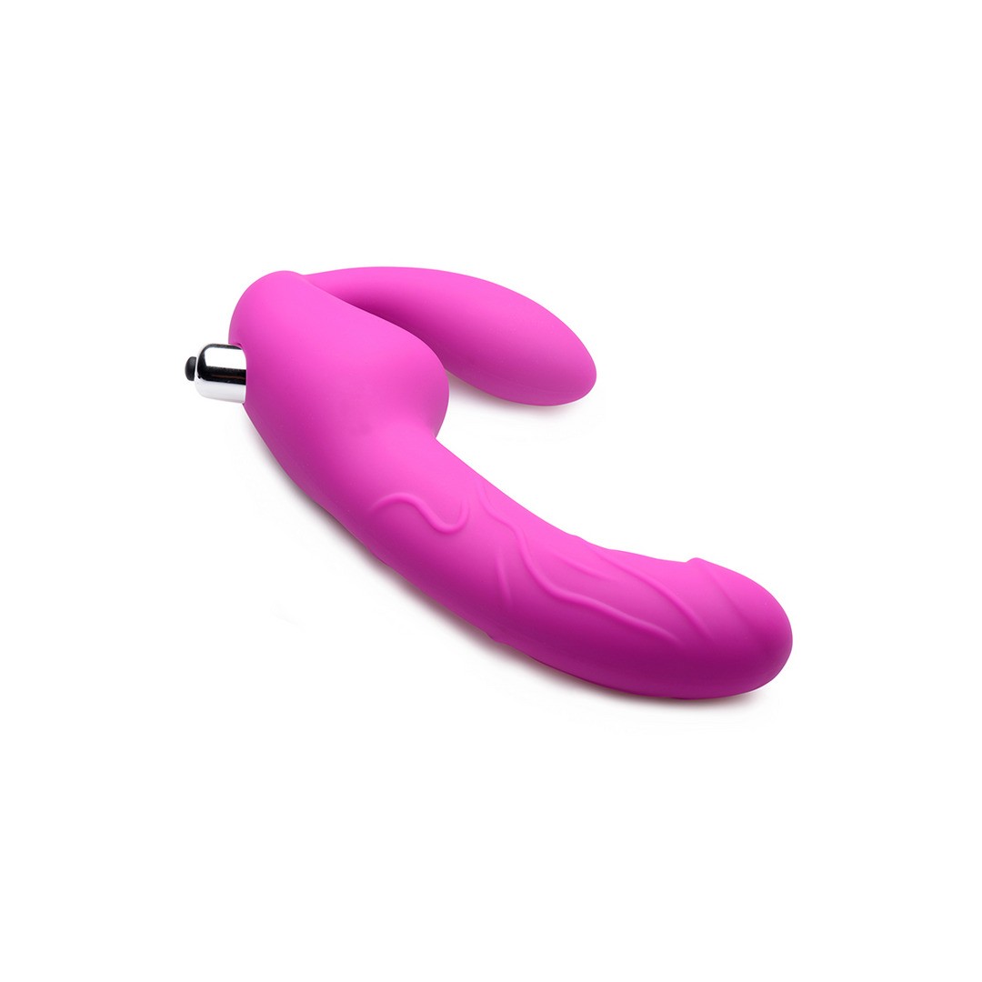 ROYAL RIDER - VIBRATING SILICONE STRAPLESS STRAP-ON