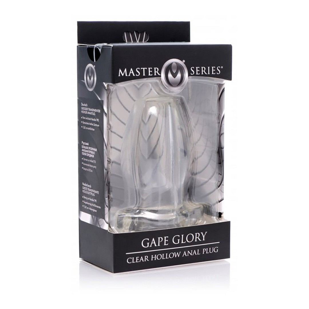 GAPE GLORY - TRANSPARENT HOLLOW ANAL PLUG - LARGE