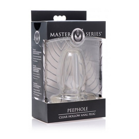 PEEPHOLE - TRANSPARENT HOLLOW ANAL PLUG - SMALL