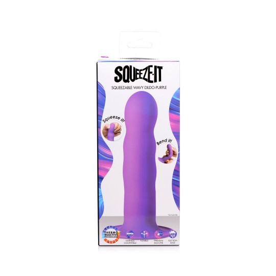 SQUEEZABLE WAVY DILDO