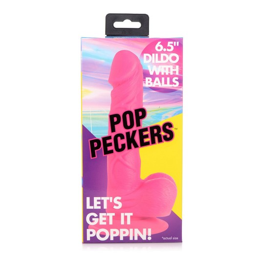 POP - DILDO WITH BALLS - 6.5 / 16.5 CM