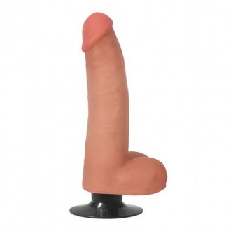 VIBRATING DILDO WITH BALLS - 8 / 20,5 CM