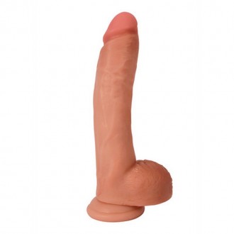 BARESKIN DILDO WITH BALLS - 9 / 23 CM