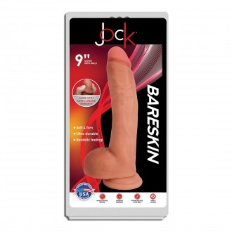 BARESKIN DILDO WITH BALLS - 9 / 23 CM