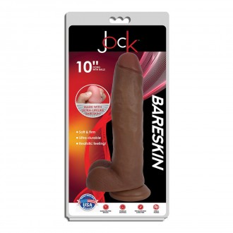 BARESKIN DILDO WITH BALLS - 10 / 25,5 CM