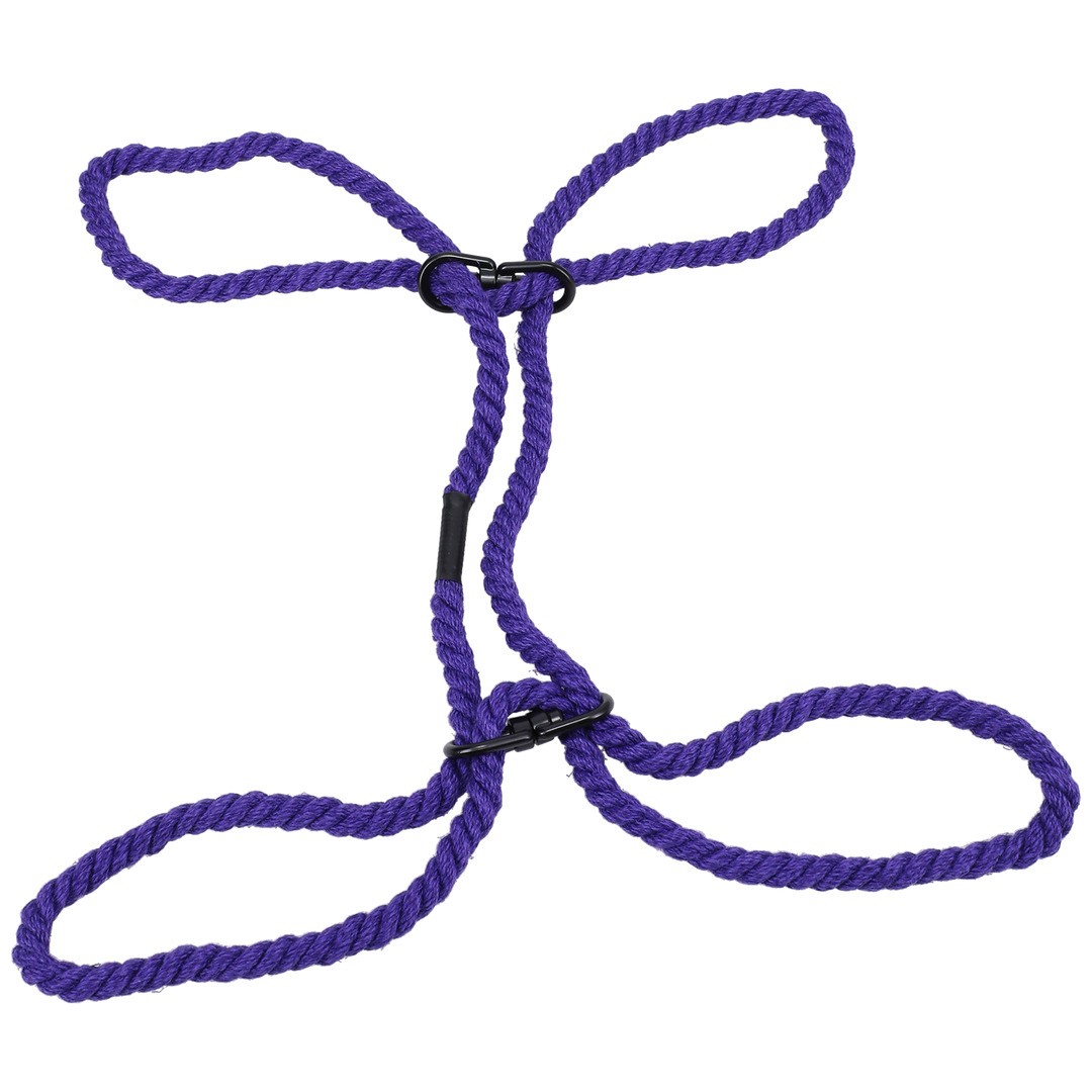 RESTRAIN - 6MM HEMP WRIST OR ANKLE CUFFS - PURPLE