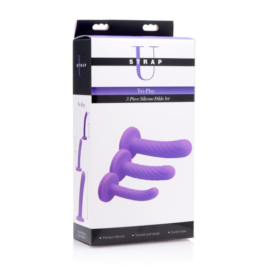 TRI-PLAY - 3-PIECE SILICONE DILDO SET