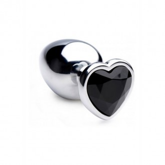 BLACK HEART - BUTT PLUG - LARGE