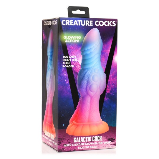 GALACTIC COCK - ALIEN CREATURE GLOW-IN-THE-DARK SILICONE DILDO