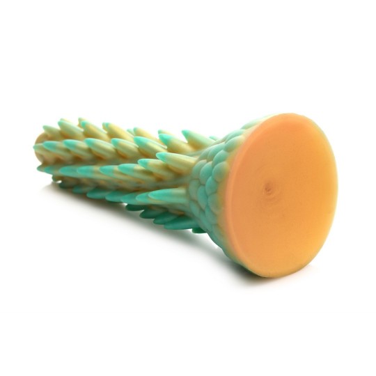 STEGOSAURUS - SPIKY REPTILE SILICONE DILDO - GREEN