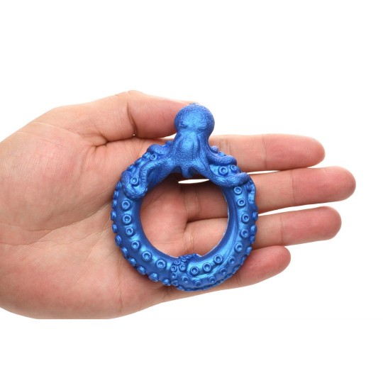 POSEIDON&#039;S OCTO-RING - SILICONE COCK RING - BLUE