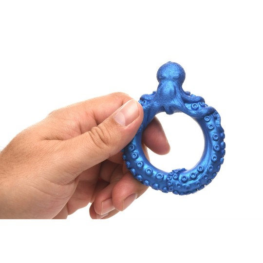 POSEIDON&#039;S OCTO-RING - SILICONE COCK RING - BLUE