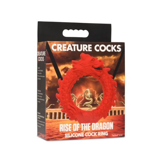 RISE OF THE DRAGON - SILICONE COCK RING - RED