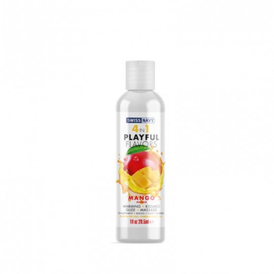 4 IN 1 LUBRICANT WITH MANGO FLAVOR - 1 FL OZ / 30 ML