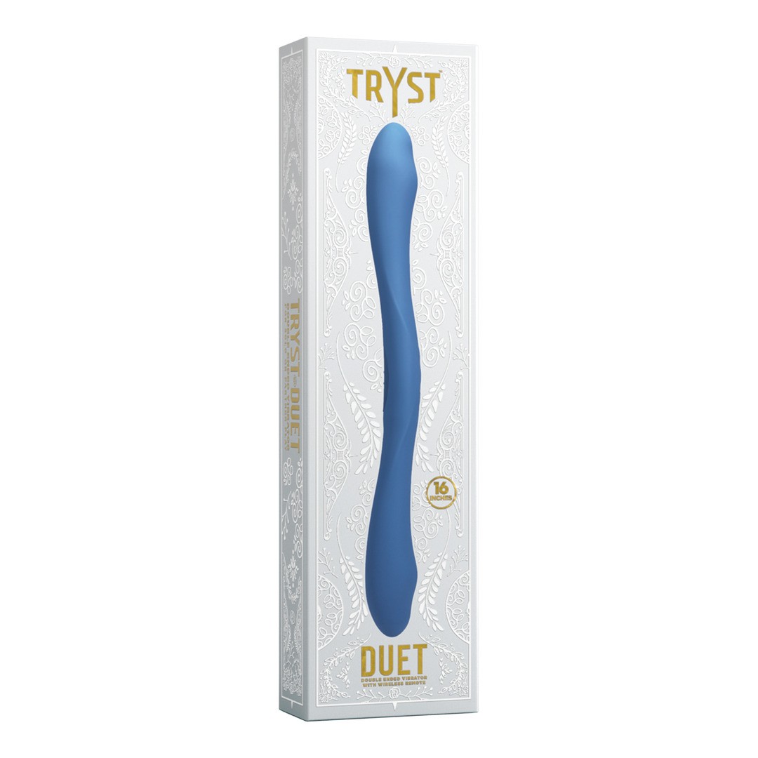 DUET - DOUBLE ENDED VIBRATOR WITH WIRELESS REMOTE - PERIWINKLE